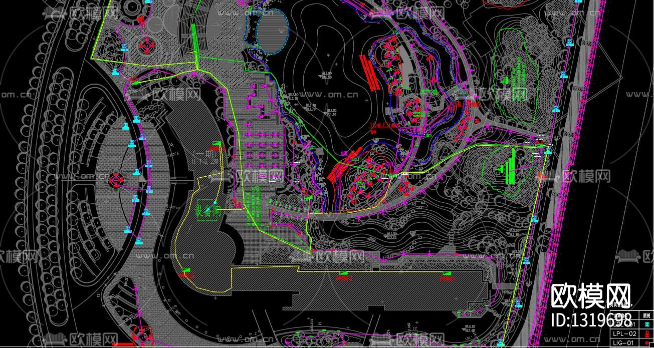 园林景观cad施工图下载（渲染图8）