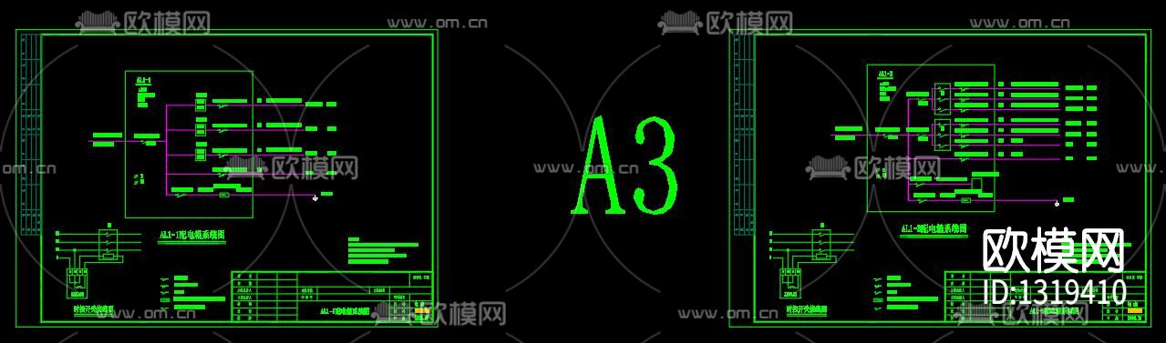 街道亮化电气cad施工图下载（渲染图5）