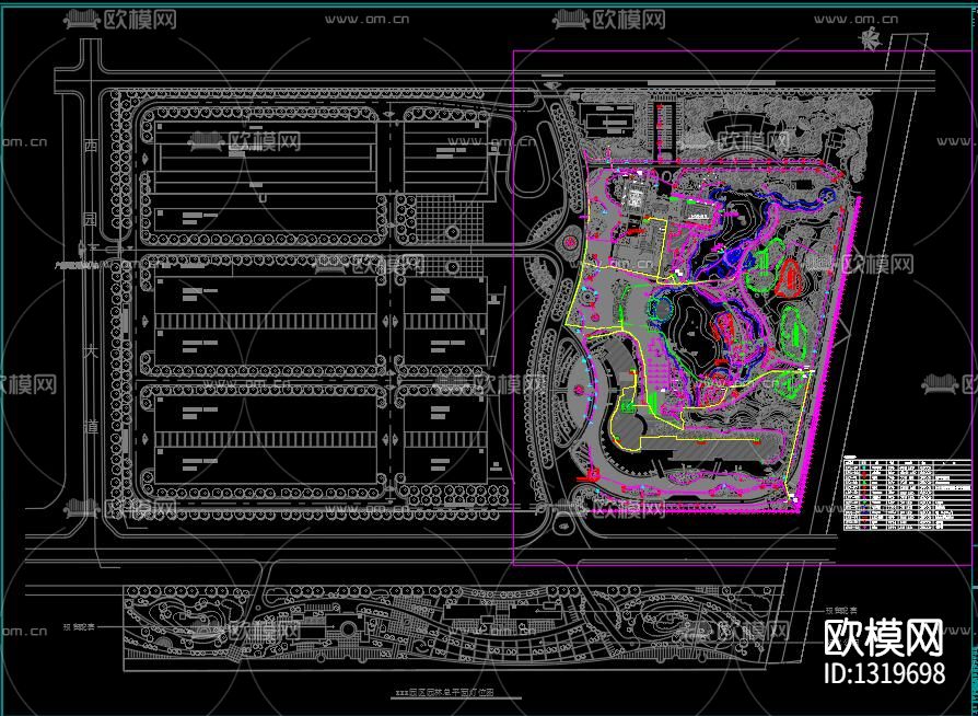 园林景观cad施工图下载（渲染图1）