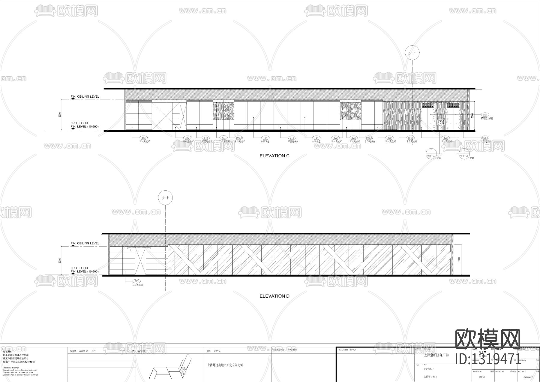 酒店宴会休息厅cad施工图下载（渲染图3）