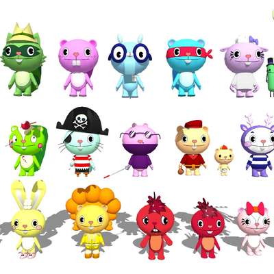  现代卡通玩具玩偶su模型 