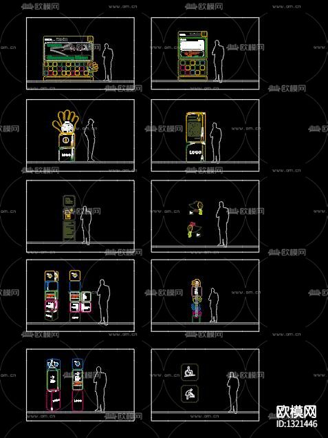 儿童游乐场导视牌cad施工图下载（渲染图9）