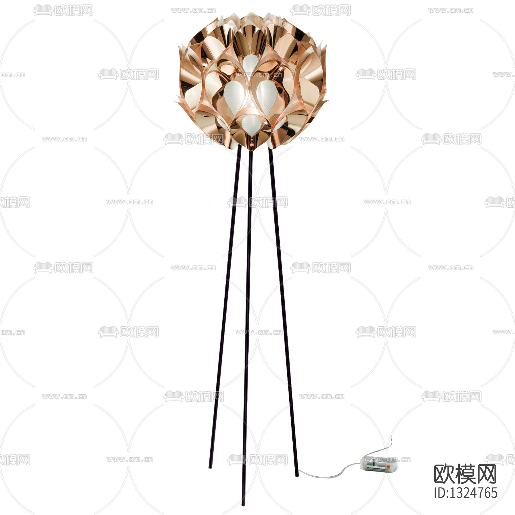 现代轻奢金属创意落地灯下载