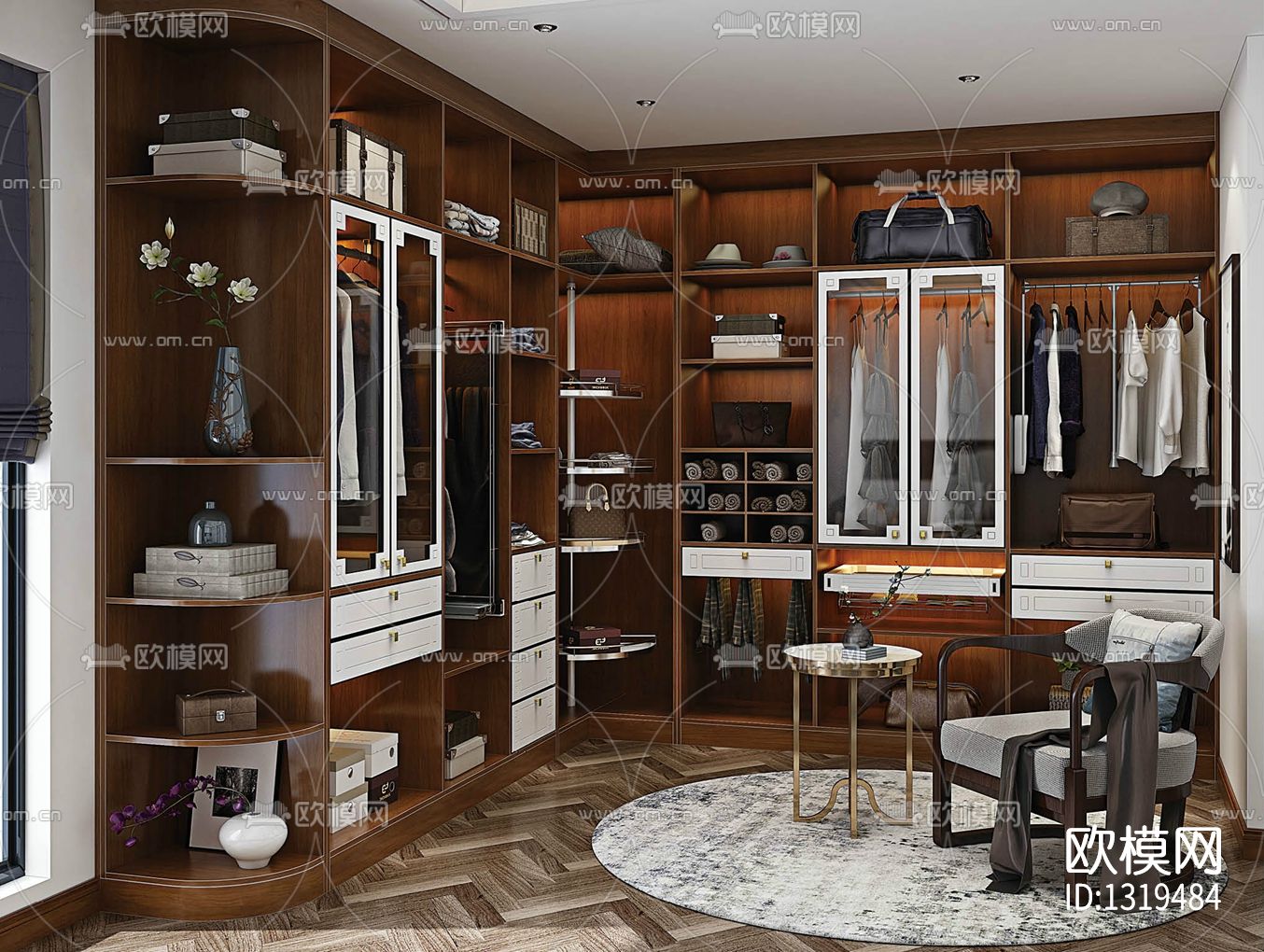 新中式家居ca施工图下载（渲染图2）