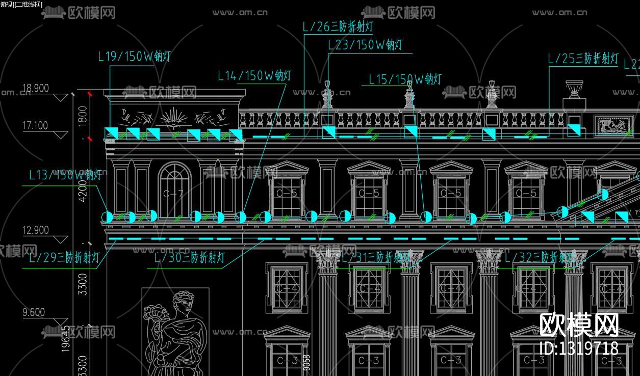 欧式建筑cad大样图