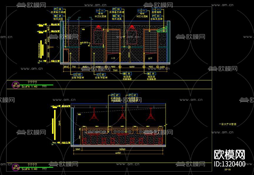 串串餐厅cad施工图下载（渲染图7）