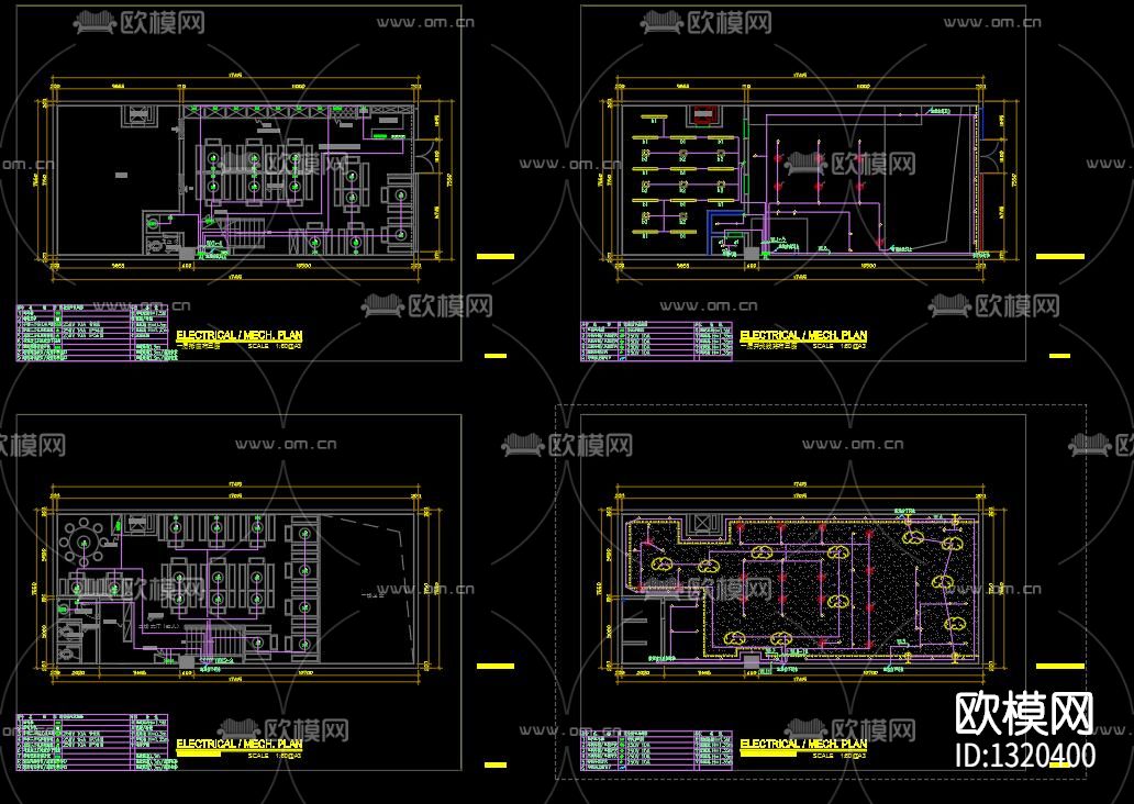串串餐厅cad施工图下载（渲染图8）