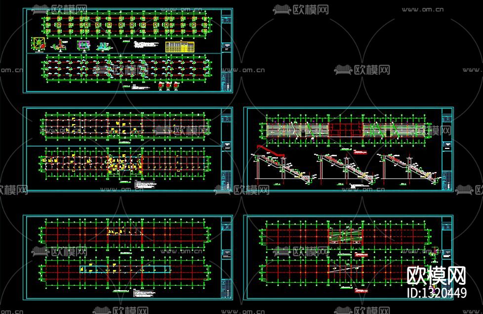 学校看台cad施工图