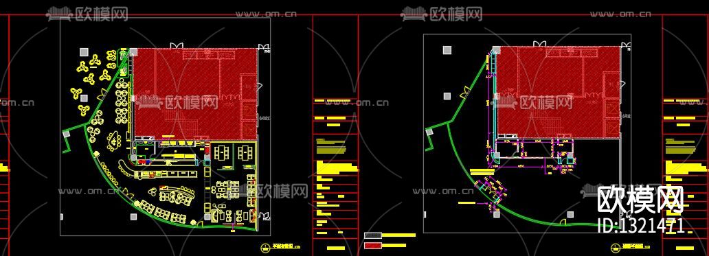 咖啡厅cad施工图下载（渲染图7）