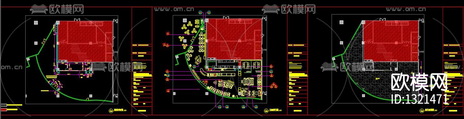 咖啡厅cad施工图下载（渲染图4）