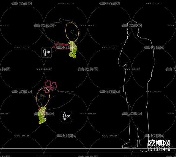儿童游乐场导视牌cad施工图下载（渲染图4）