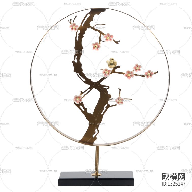 新中式合金配铜摆件