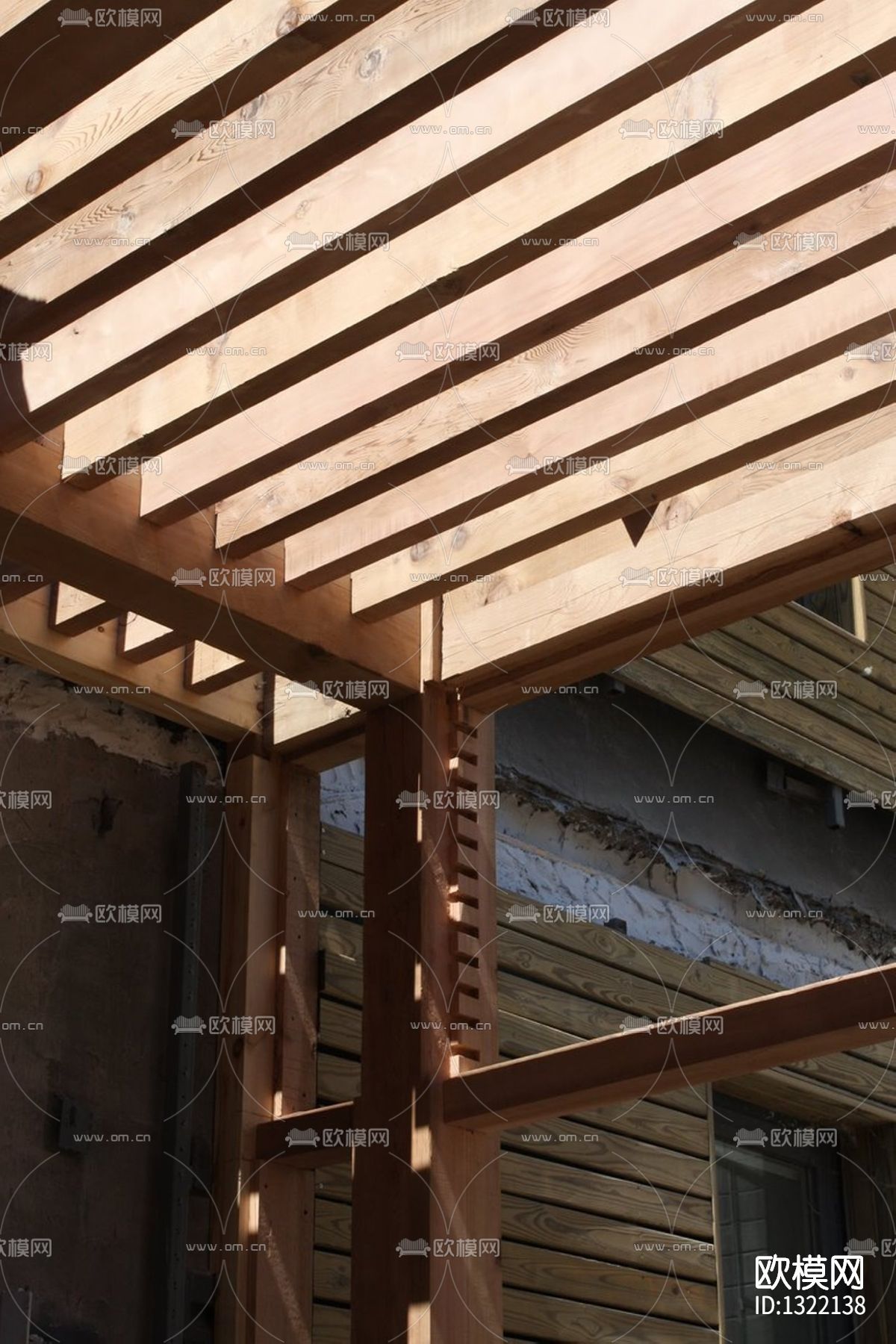 廊架cad节点图下载（渲染图8）