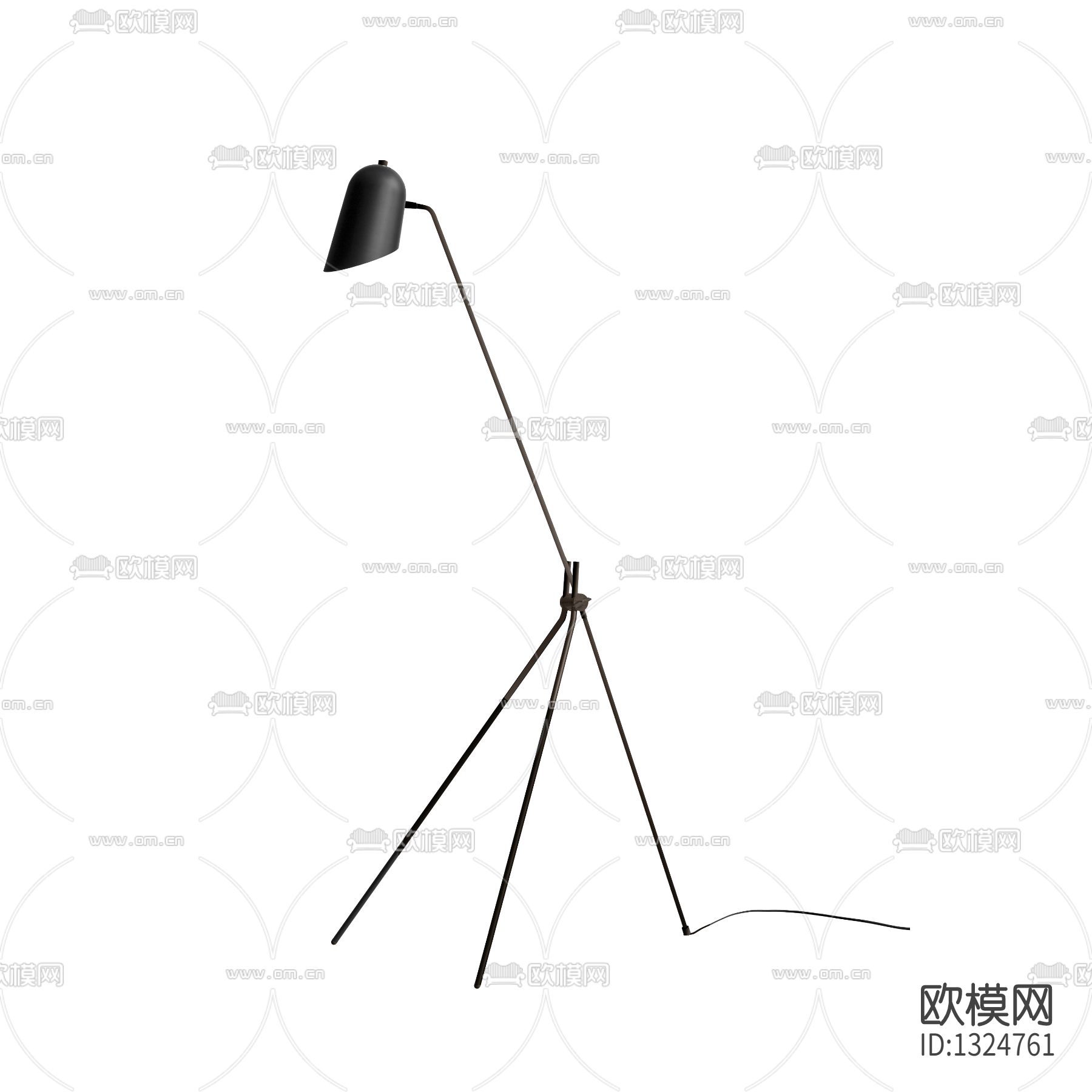 现代极简金属落地灯下载