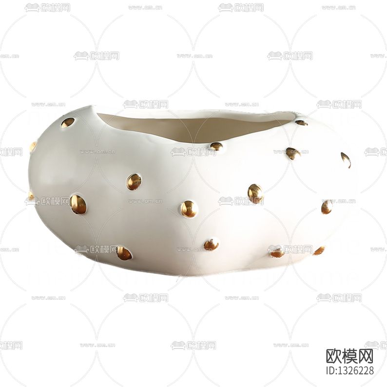 北欧简约金属陶瓷花瓶