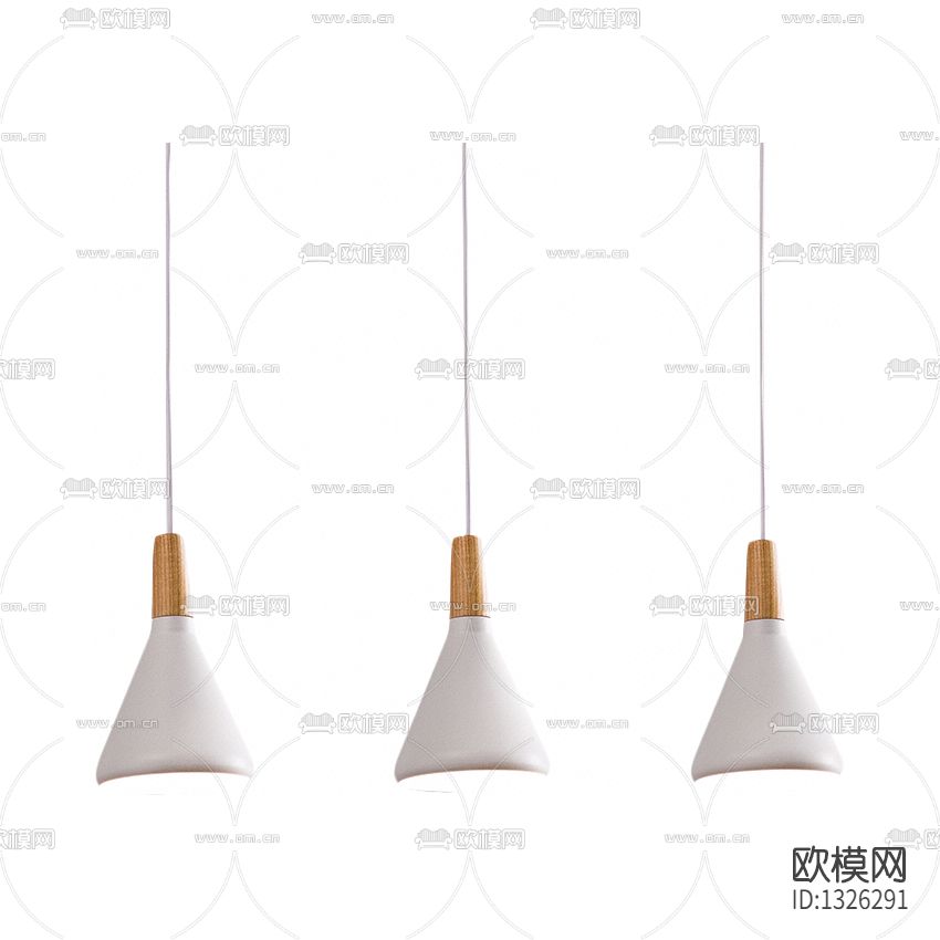 北欧简约实木玻璃吊灯