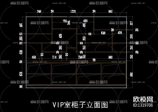 美甲美容店cad施工图