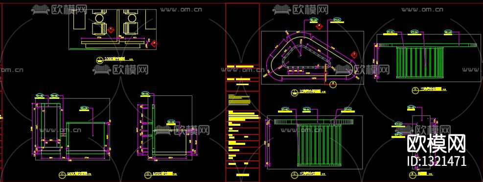 咖啡厅cad施工图下载（渲染图2）