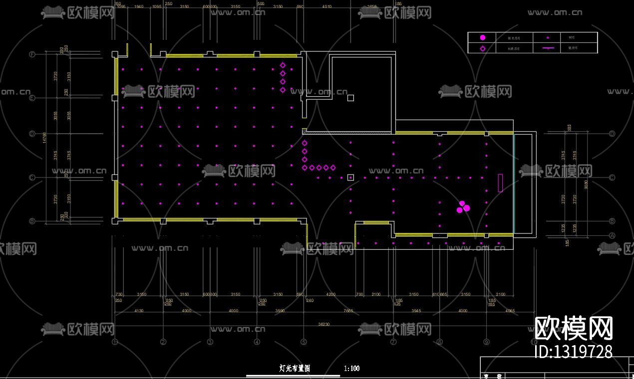 网红咖啡厅书吧cad施工图下载（渲染图8）