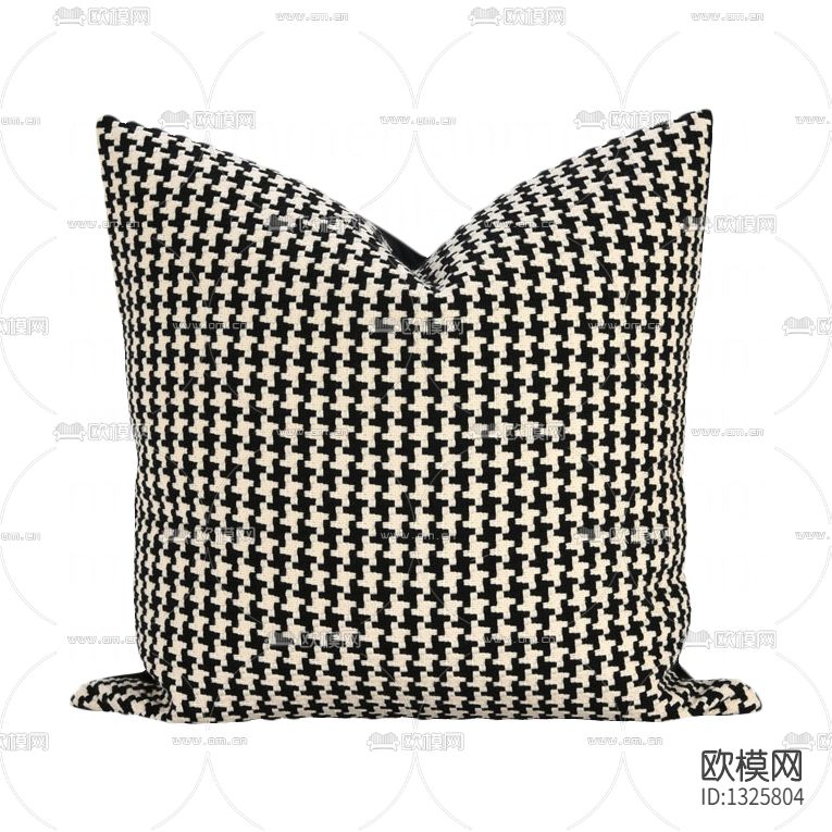 现代轻奢黑白色布艺抱枕下载