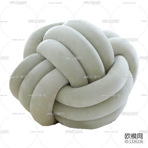 北欧简约纽扣结灰色球状抱枕下载