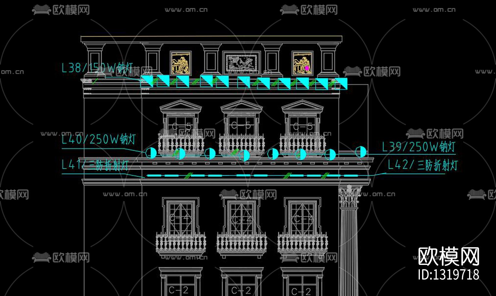 欧式建筑cad大样图