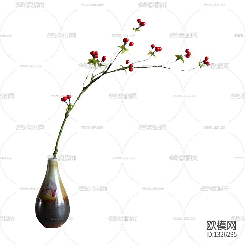 新中式陶瓷花瓶摆放花艺下载