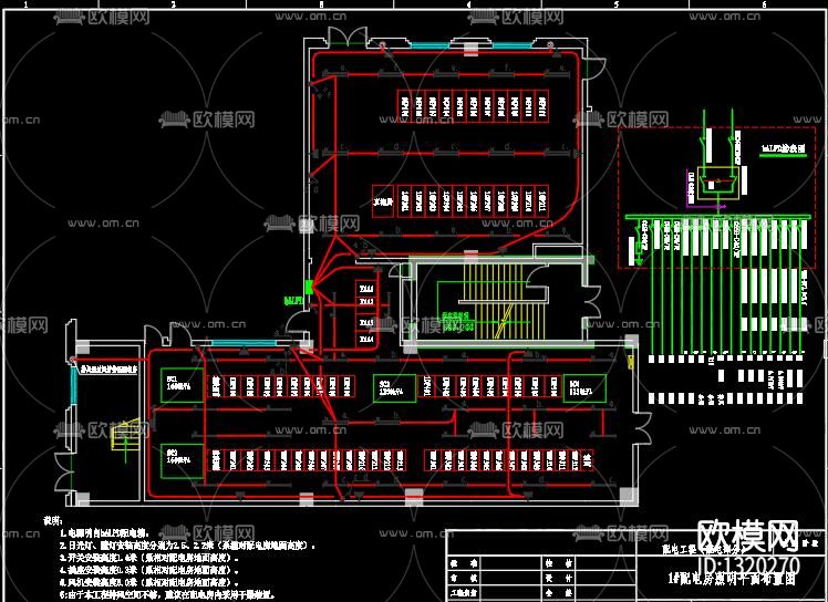 配电房cad施工图下载（渲染图4）