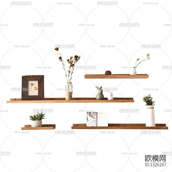 北欧简约实木陈列架下载