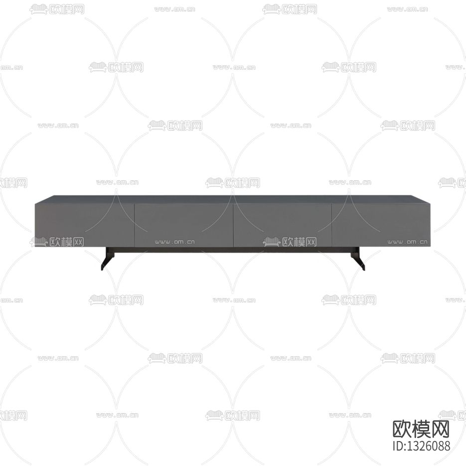 现代极简实木电视柜