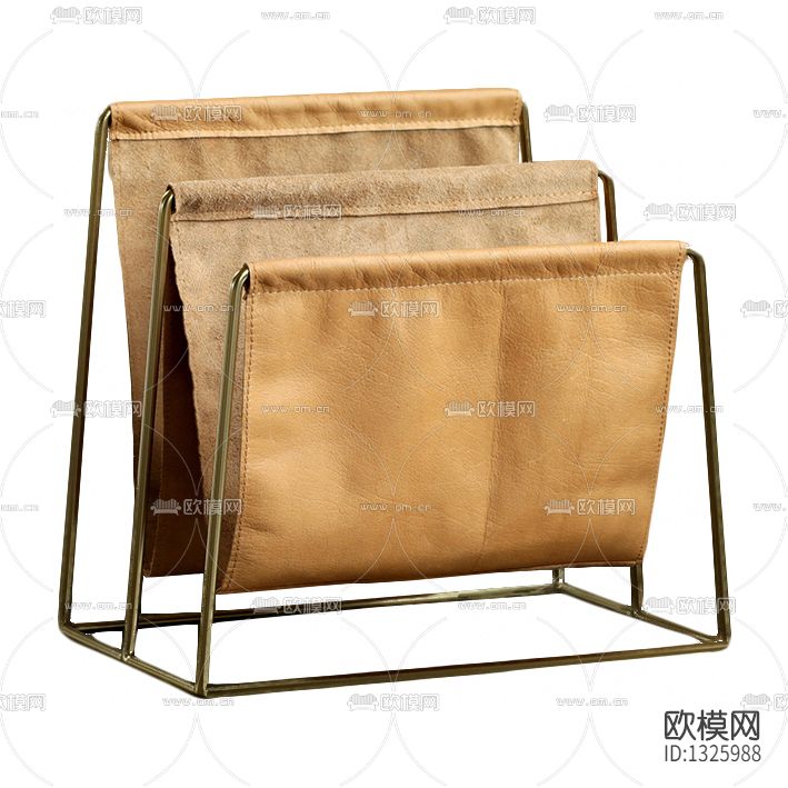 北欧简约金属皮革书架下载