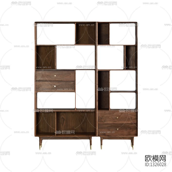 现代简约实木展柜下载