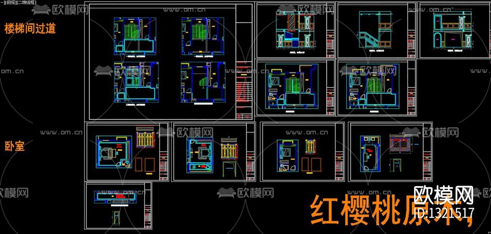 展廳cad施工圖下載(渲染圖7)