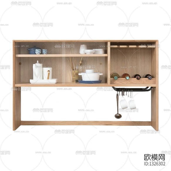 北欧简约实木壁柜下载