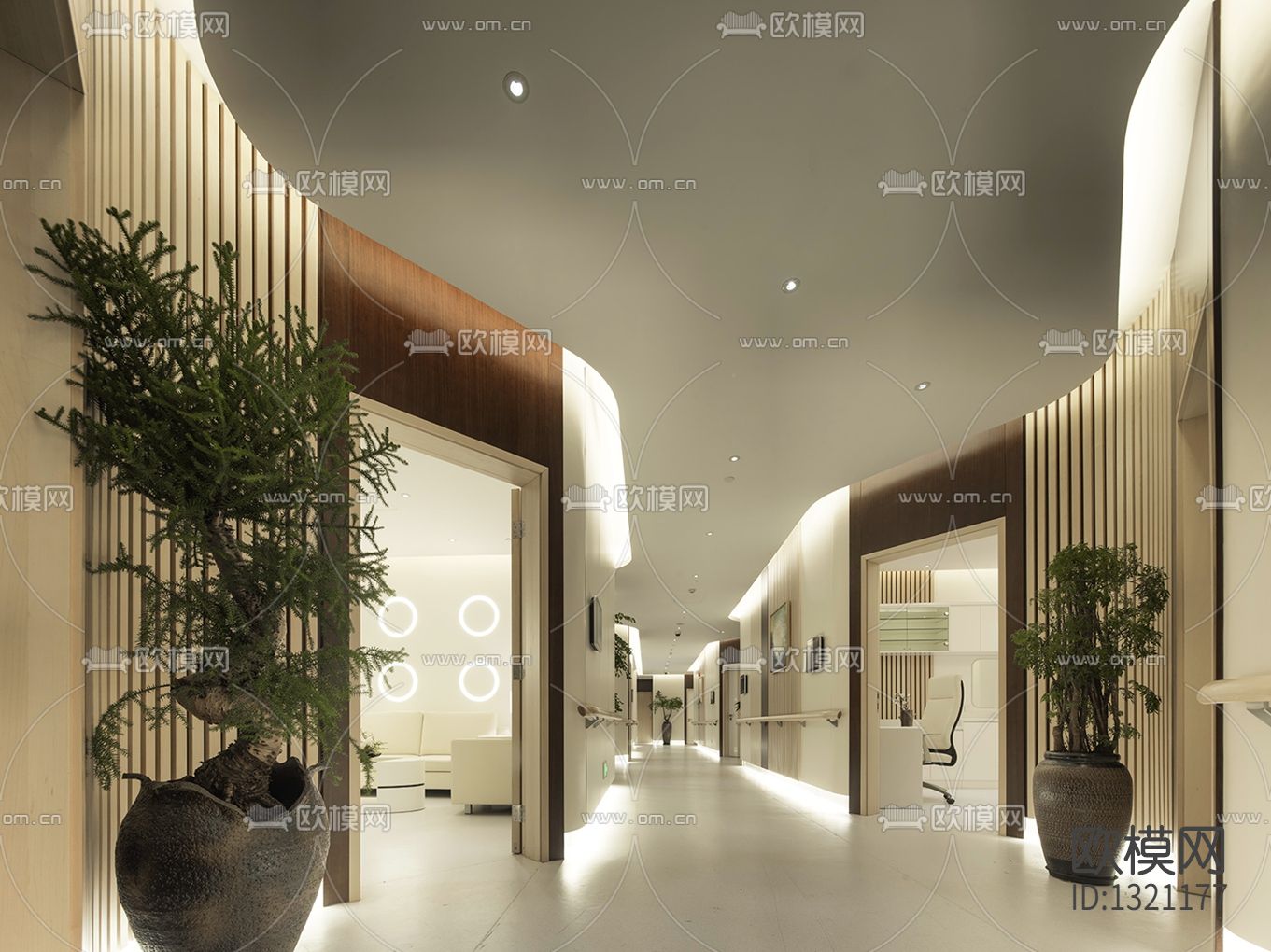 万柳书院会所CAD施工图效果图下载（渲染图5）