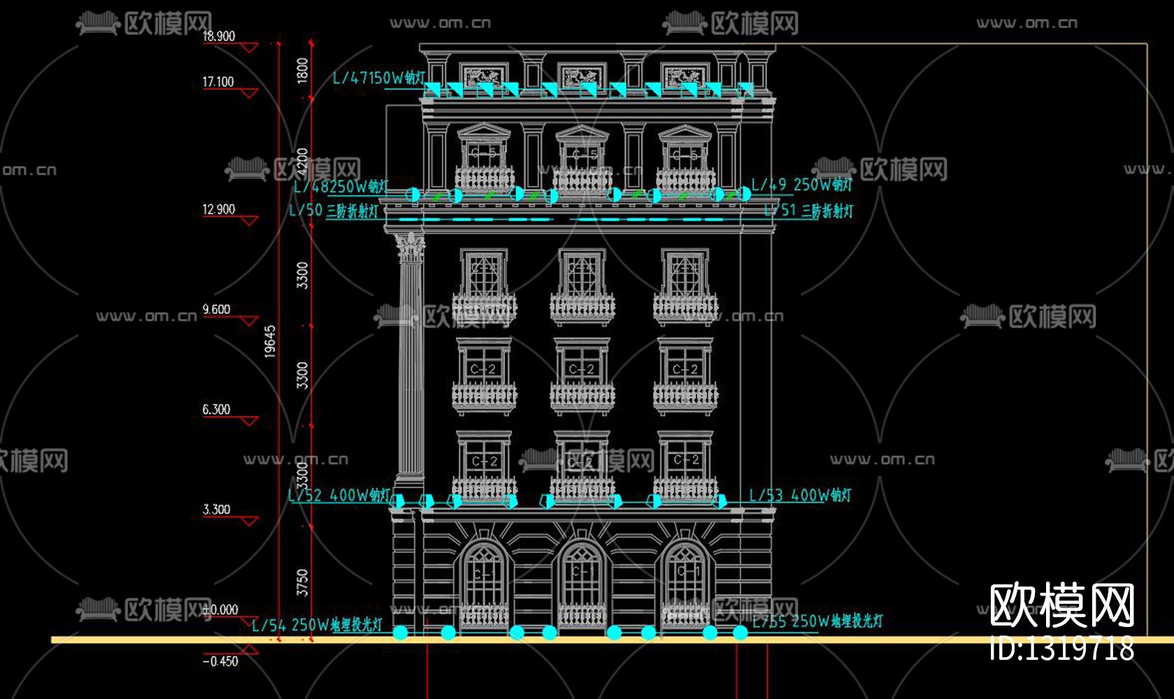 欧式建筑cad大样图