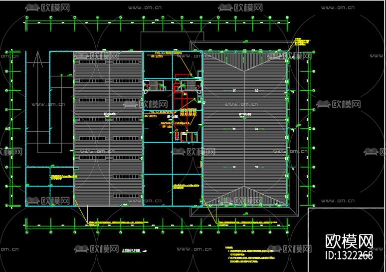 奔驰4s店cad施工图下载（渲染图5）
