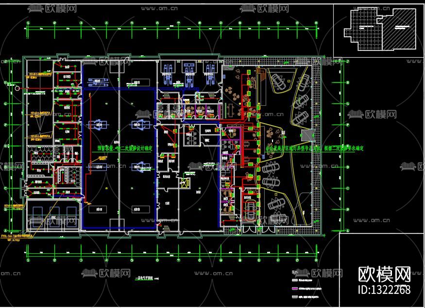 奔驰4s店cad施工图下载（渲染图3）