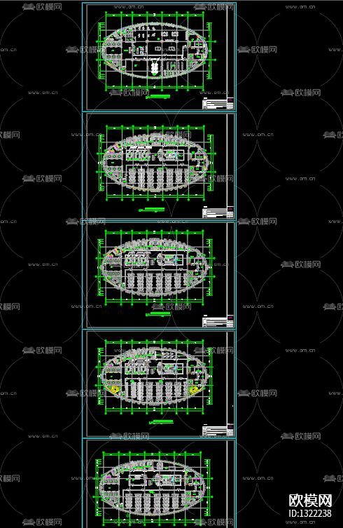智能会议系统设备摆位图及系统cad施工图下载（渲染图5）