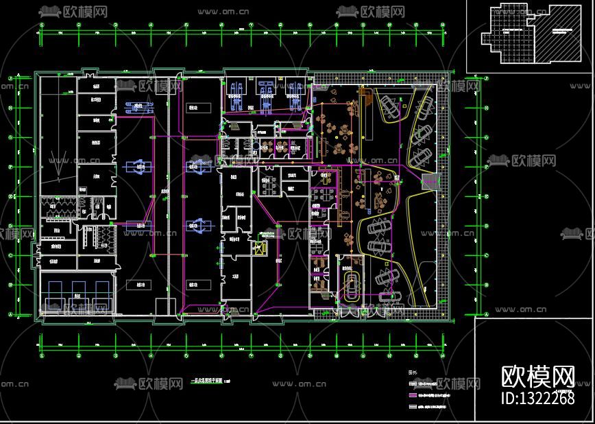 奔驰4s店cad施工图下载（渲染图6）