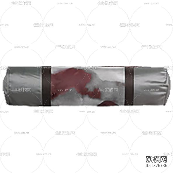 新中式简约布艺皮革圆柱形抱枕
