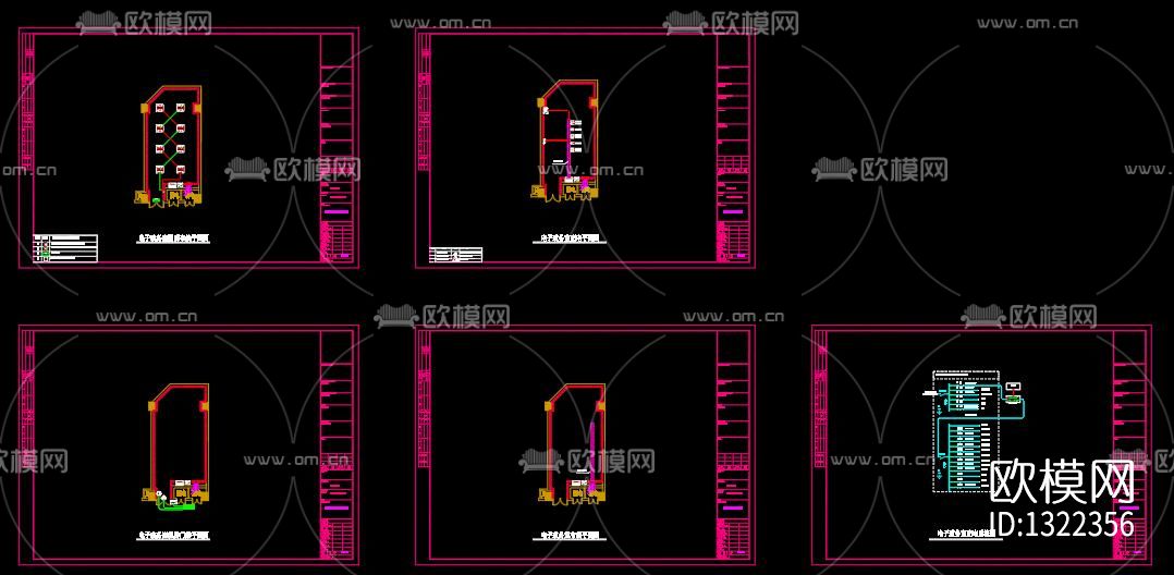 档案机房及电子政务室cad施工图下载（渲染图7）