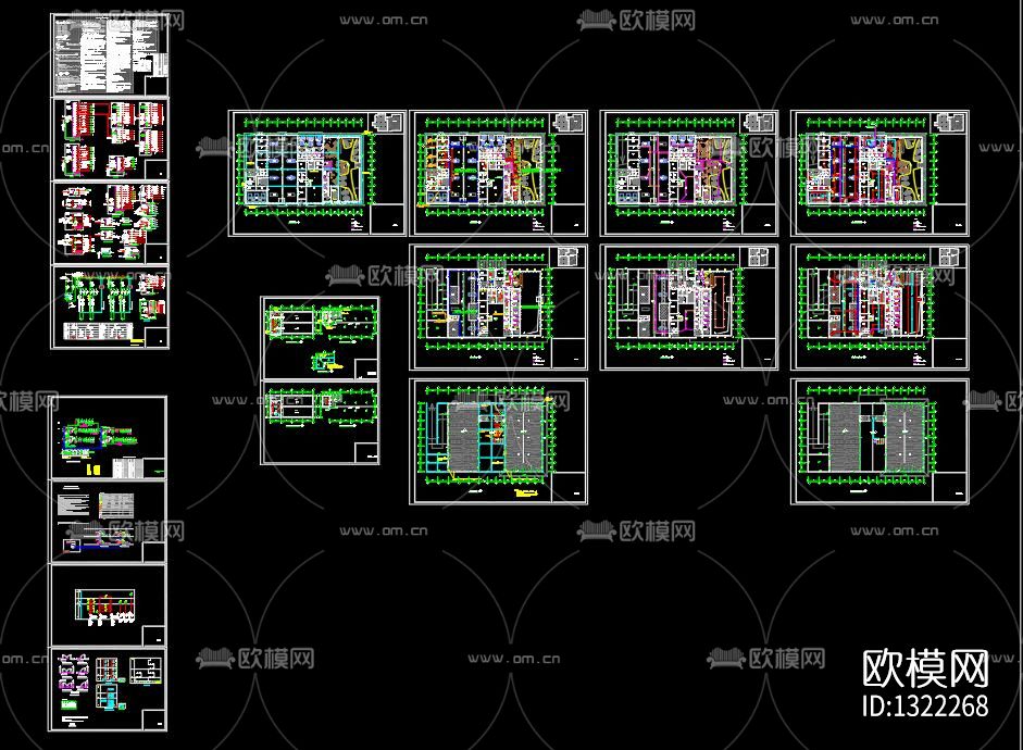 奔驰4s店cad施工图下载（渲染图1）