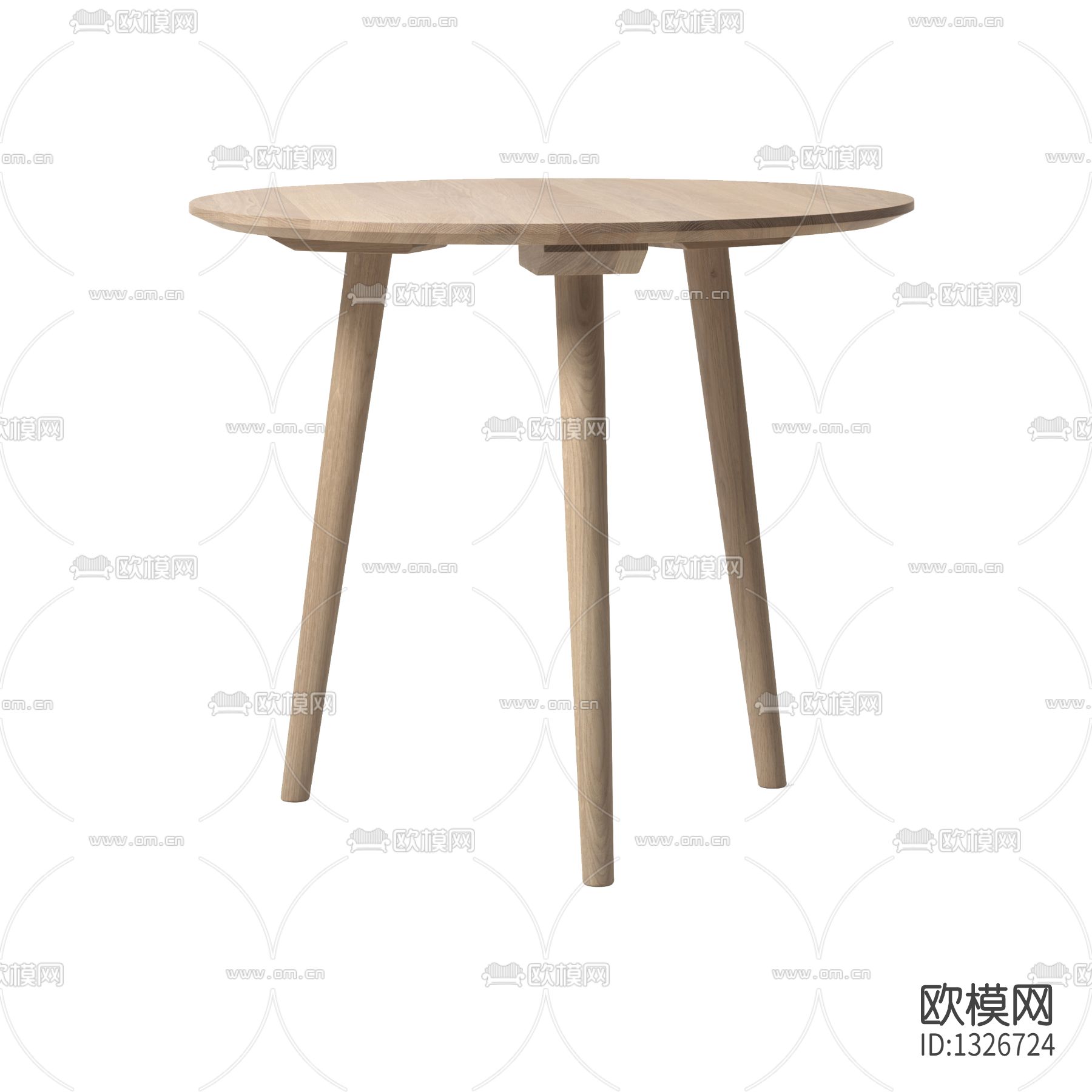 北欧简约实木圆形边几下载