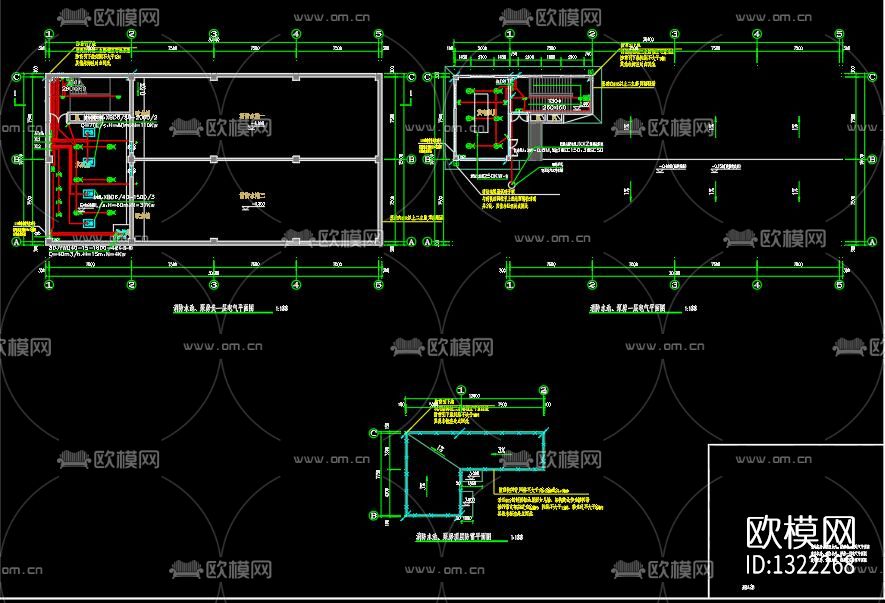 奔驰4s店cad施工图下载（渲染图7）