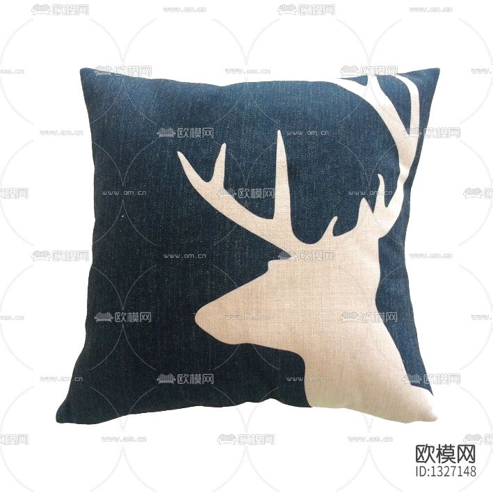 北欧简约麋鹿剪影布艺抱枕下载