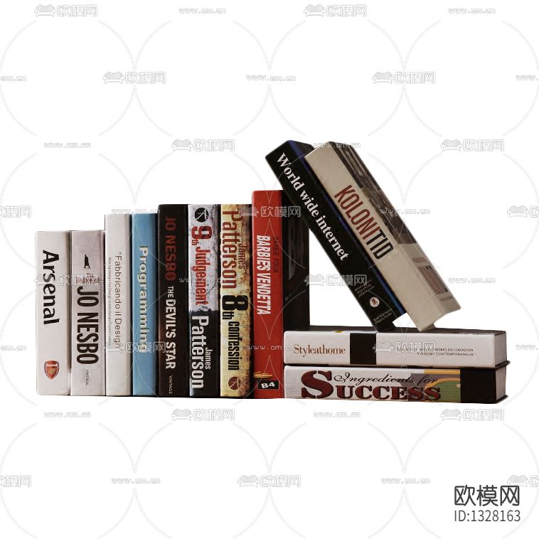 现代简约书籍摆件下载