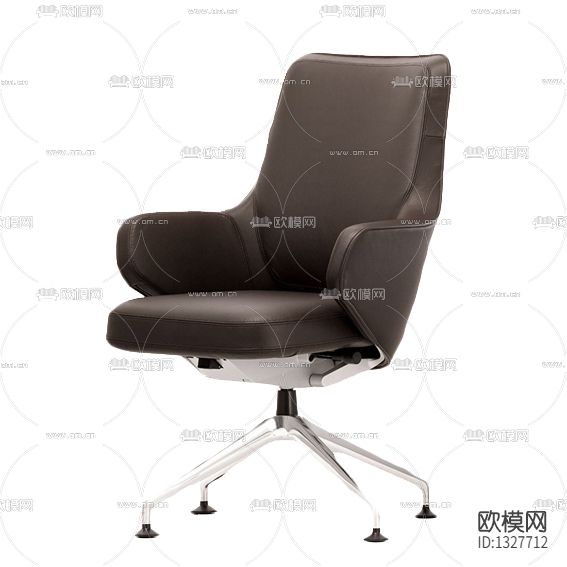 现代简约皮革金属旋转办公椅