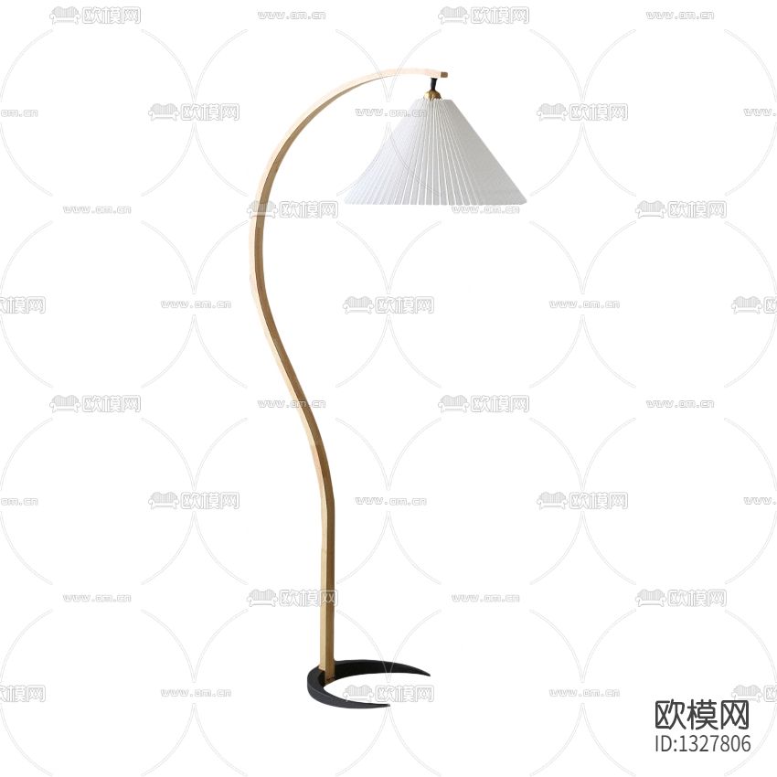 北欧简约不规则实木落地灯下载