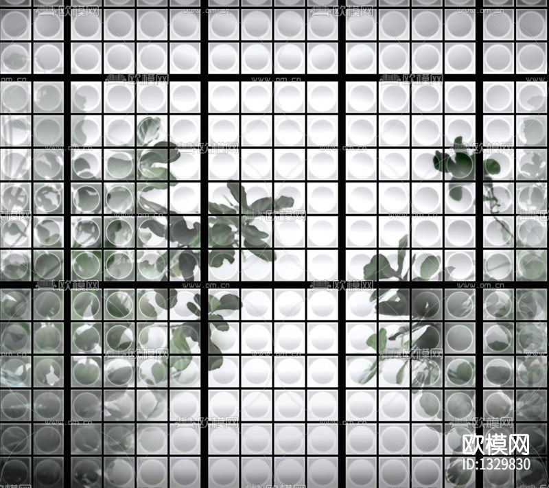 现代简约金属植物墙背景墙